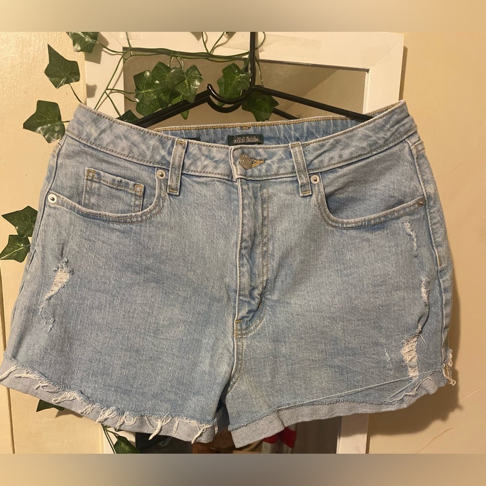 Wild Fable Blue Distressed Jean Shorts